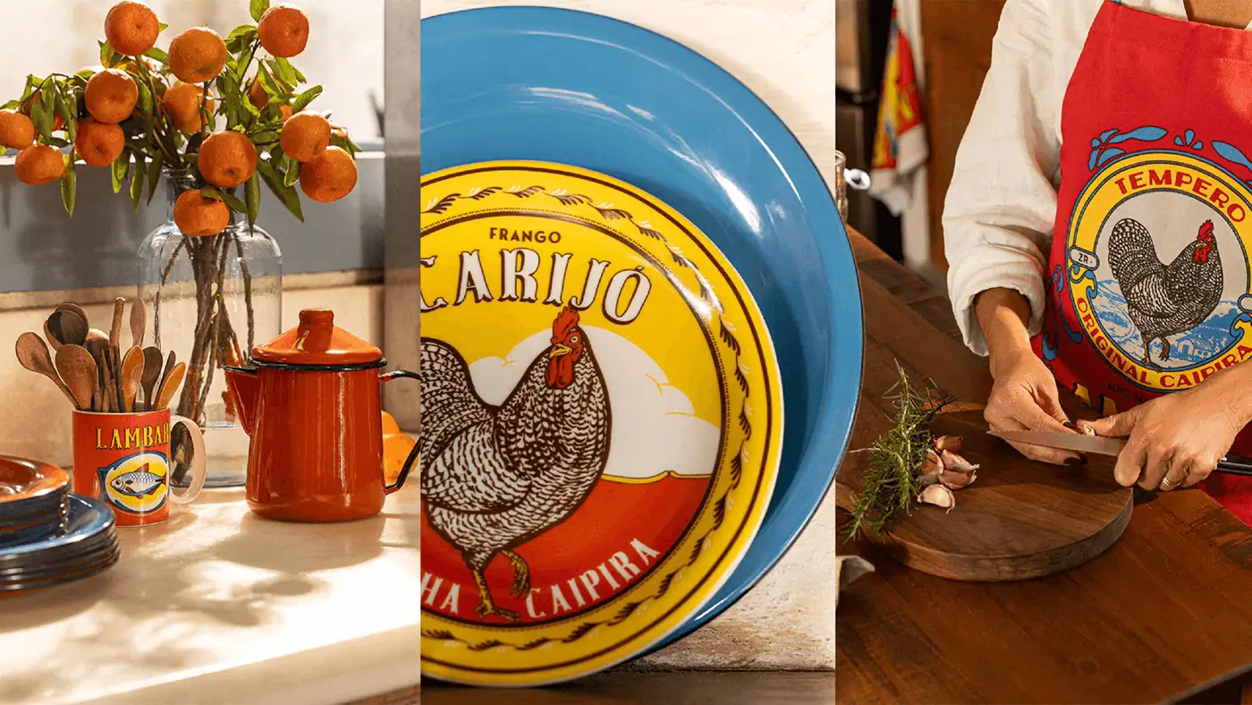 Louças da coleção Memória Interior para a Tok&Stok