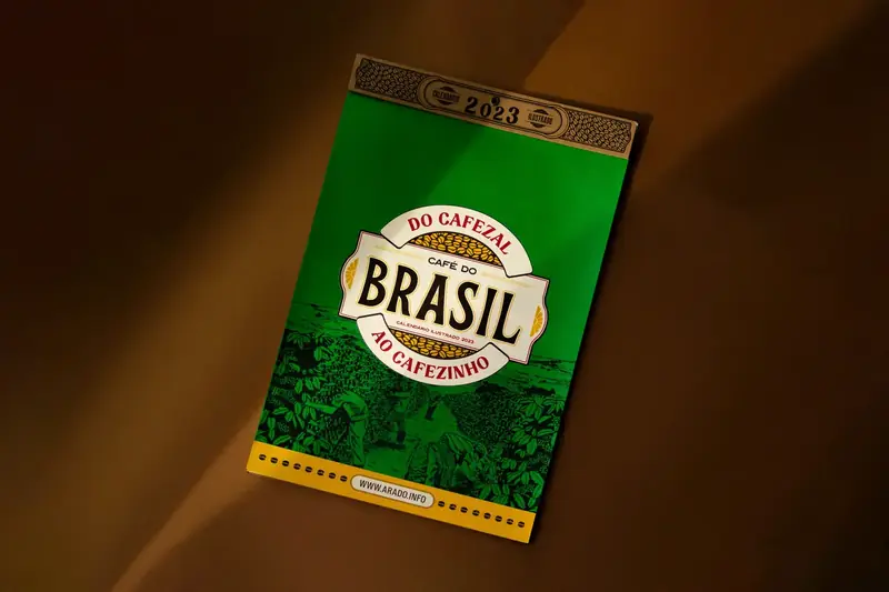 Calendário do Arado sobre o café do Brasil
