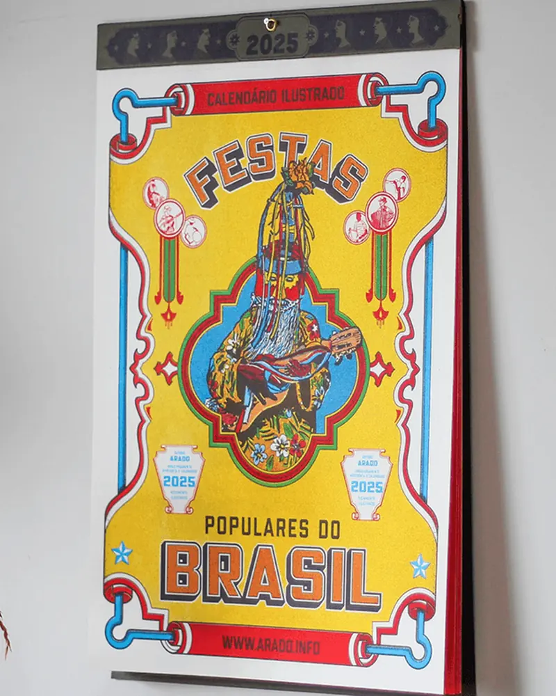 Calendário 2025 do Arado, sobre as festas populares do Brasil